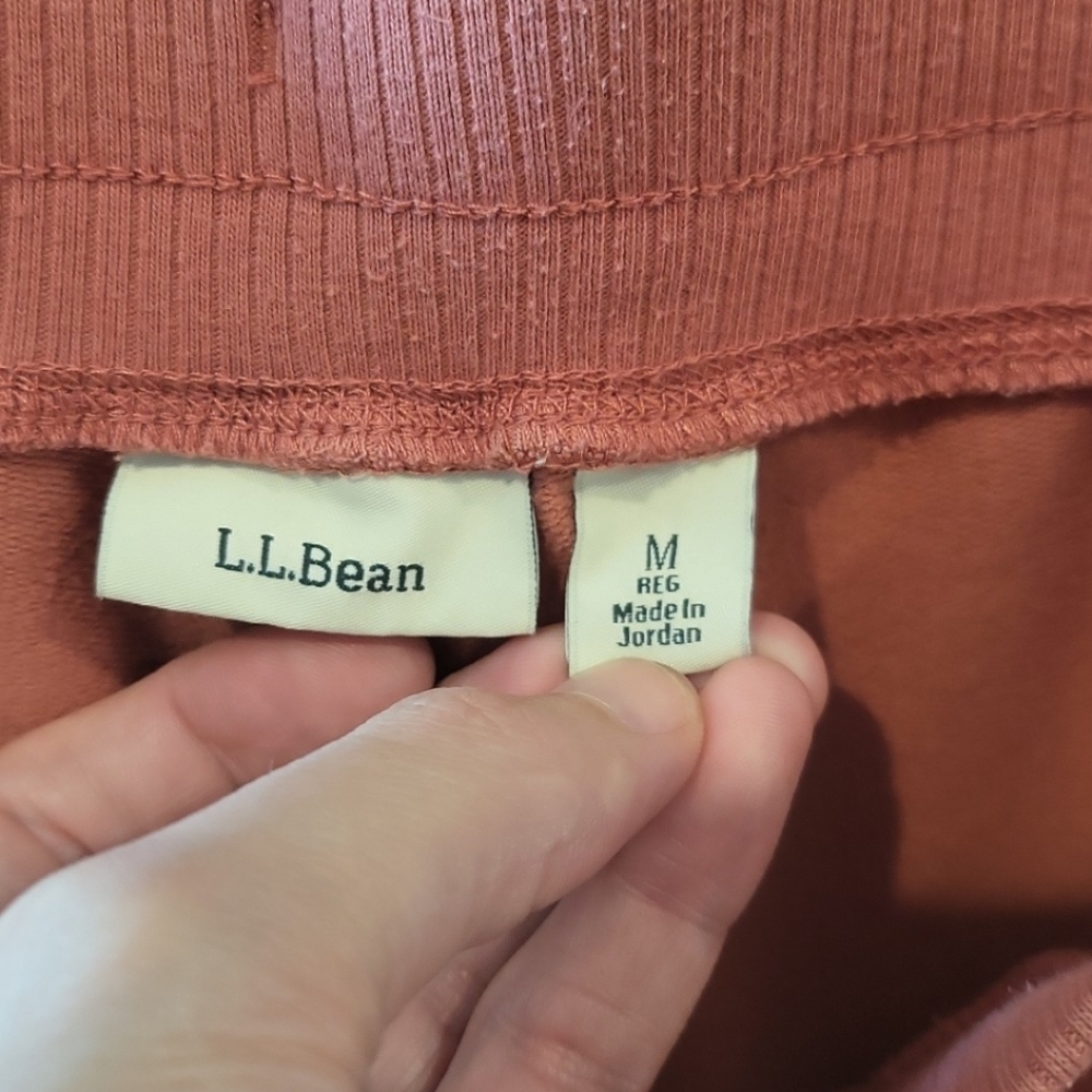 L.L. Bean pink sweatpants relaxed-fit wide-leg drawstring waist comfortable - Picture 6 of 7